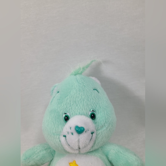Vintage Care Bear Mint Green Wish Bear Stuffed Animal Plush 7" 2003 - Picture 2 of 4